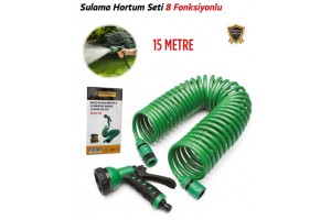 Meşem Sulama Hortum Seti 8 Fonksiyonlu 15 Metre 8 Fonksiyon 963