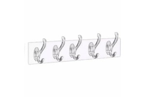 BAYSA-136 ( 5 KOLLU=6.2CM ) MİKA KRİSTAL PLASTİK ( ŞEFFAF ASKI ) ( ŞEFFAF PVC YAPIŞKANLI MONTAJ ) ( 6.4X29.3CM )*30X10