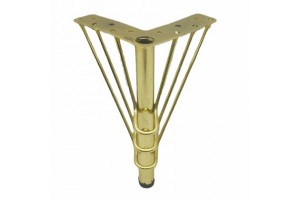 SMA-815 15CM TEL BÜKÜM MOBİLYA AYAĞI SARI METAL*10X10