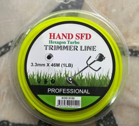 HAND SFD  ALTI KÖŞE SARI TIRPAN MİSİNASI 3,3 MM 46 METRE