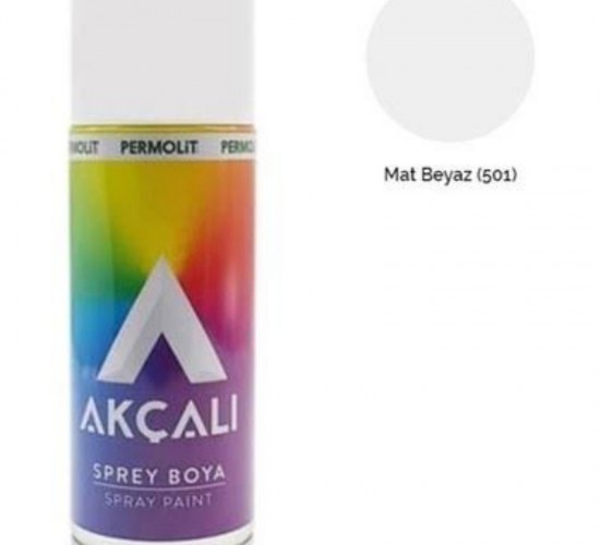 AKÇALI 501 MAT BEYAZ SPREY BOYA 400 ML