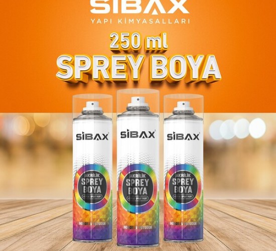 SİBAX AKRİLİK SPREY BOYA TRAFİK KIRMIZI 250 ML SBX103021