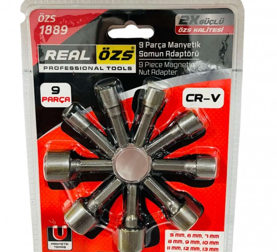 MANYETİK SOMUN ADAPTÖR SETİ 9 PCS 4070-1889*25X