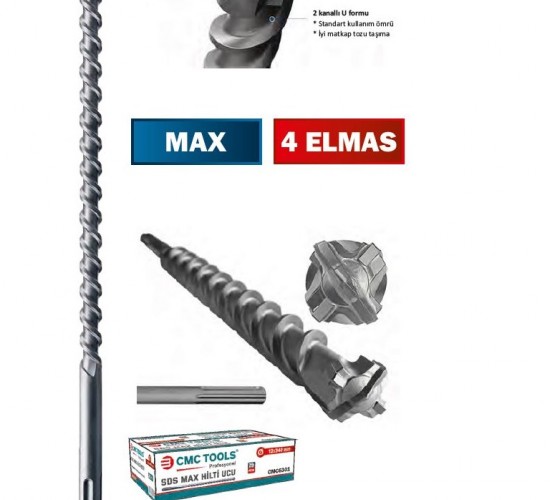CMC SDS MAX MATKAP UCU 4 ELMASLI 24*340 MM CMC6307