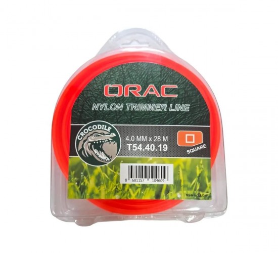 ORAC MİSİNA KARE KÖŞE SQUARE TURUNCU 4.0 MM*28M T54.40.19*10X
