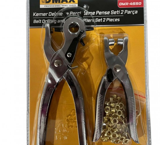 Dmax Kemer Ve Perçin Delme Pensesi 2 Parça Set DMX4550