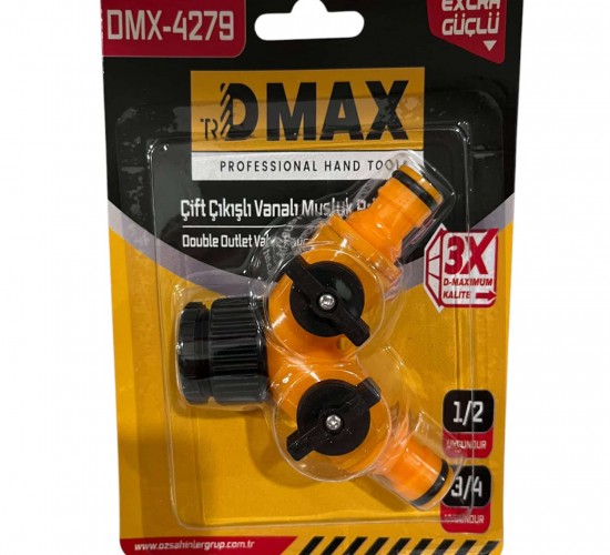 ÇİFTLİ VE VANALI MUSLUK ADAP 1/2-3/4 DMX4279*10X