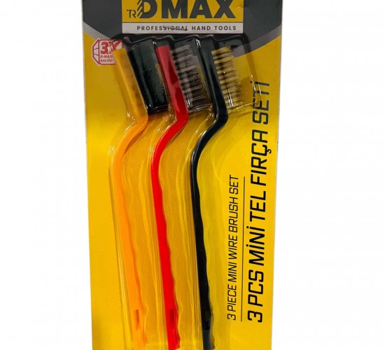 Dmax Mini Tel Fırça Seti 3 Parça 7 Inch DMX4087