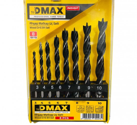 AHŞAP MATKAP UCU SETİ 8 PCS DMX4347*12X