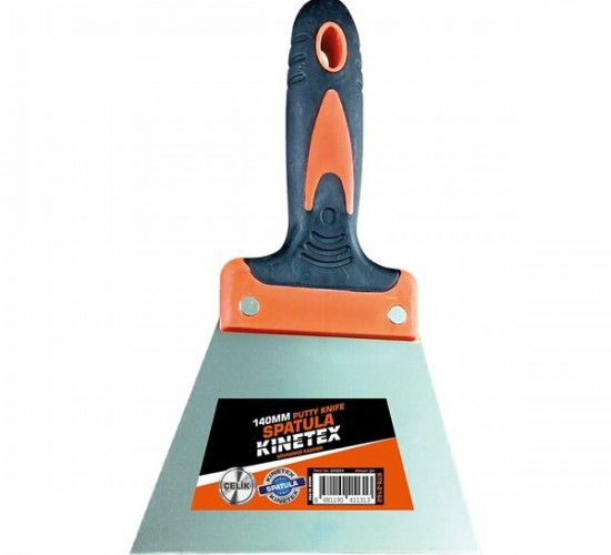 KINETEX KTX-2162 ( 140MM ) KAUÇUK SAPLI & ÇELİK BOYACI SPATULASI*12X