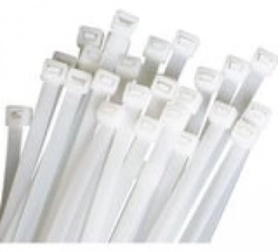 BEYAZ PLASTİK CIRT KELEPÇE 3,6*300 MM*10X