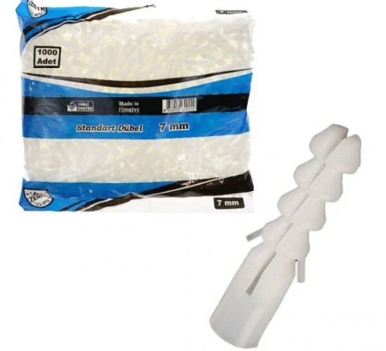PLASTİK DUBEL 7 MM (1000 ADET)
