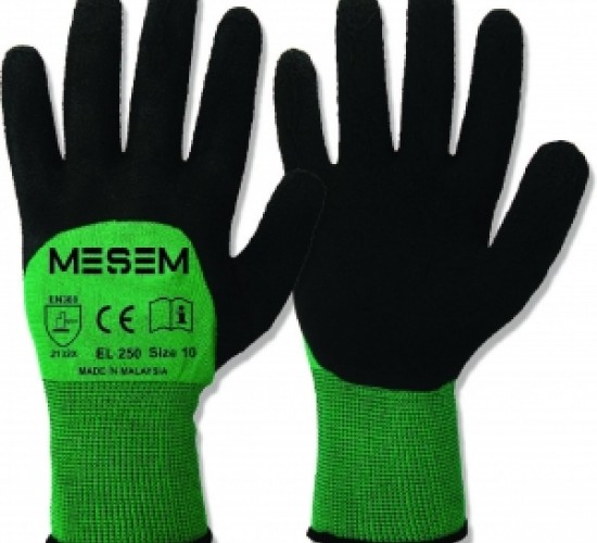 MEŞEM YEŞİL-SİYAH SOFT LATEX EL250 İŞ ELDİVENİ*12x