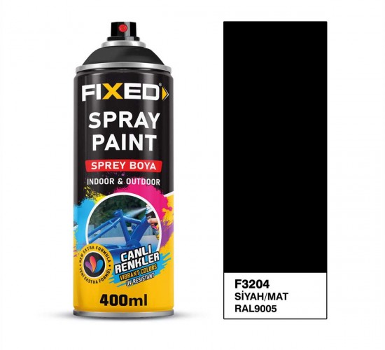 SGS SPREY BOYA AKRİLİK - SİYAH/MAT (RAL9005) 320 GR 400 ML F3204*12X