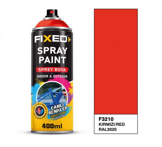 SGS SPREY BOYA AKRİLİK - TRAFİK KIRMIZI (RAL3020) 320 GR 400 ML F3210*12X