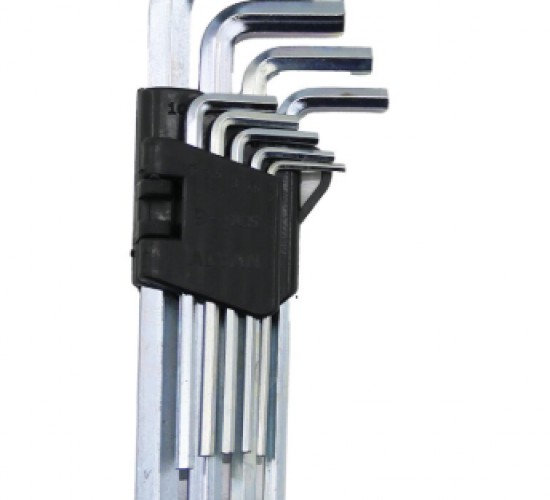 MAX-EL ( 9PCS ) ( KROM ) ( UZUN & DÜZ ) ALYAN TAKIMI ANAHTAR SETİ ( 150MM )*12X12
