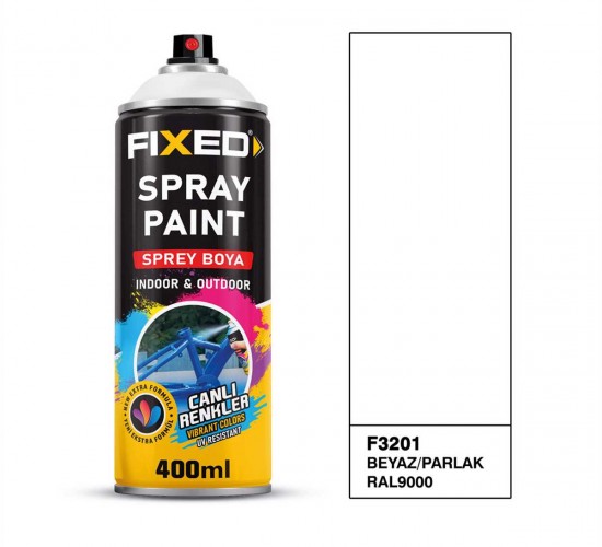 SGS SPREY BOYA AKRİLİK - BEYAZ/PARLAK (RAL9000) 320 GR 400 ML F3201*12X