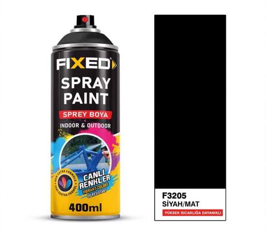 SGS SPREY SİYAH/MAT YÜKSEK ISIYA DAYANIKLI 320 GR 400 ML F3205*12X