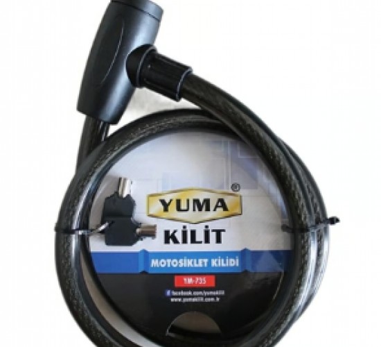 Yuma Motorsiklet Kilidi 735 Boy 120 Cm Çap 20 Mm