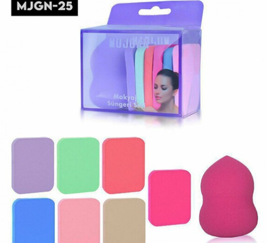 MUJGAN MJGN-25 ( 8PCS ) ( DİLİMLİ ) RENKLİ MAKYAJ SÜNGERİ SETİ*12X60