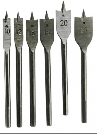 ( 6PCS ) YAPRAK MATKAP UCU SET ( 10-12-16-18-20-25MM ) ( AHŞAP DELME-OYMA & SIHHI TESİSAT )*100