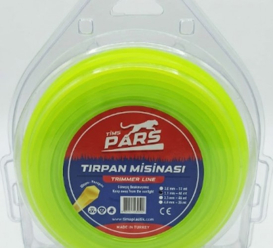 TİMS PARS 3,3 MM*46 METRE MİSİNA 6 KÖŞE*6X