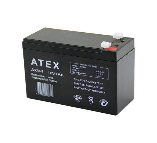 ATEX AX-12 ( KALIN ) KURU AKÜ ( 12V-7AH ) AMPER*10