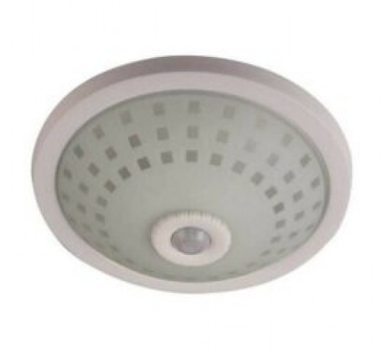 NİSALUCE E-2002 TAVAN ARMATÜR ( CAMLI  KAFES ) ( 360° HAREKET SENSÖRLÜ=5MT ALGI ) (2 GİRİŞLİ E27 AMPUL DUYLU )*12