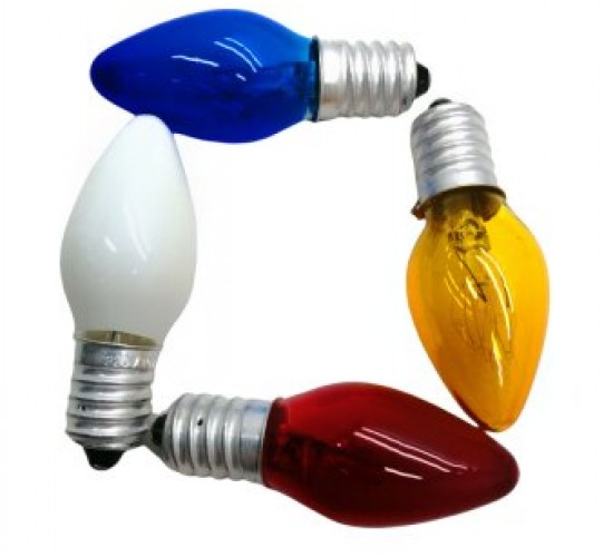 LEDON LD-1407R 7W E-14 ( RENKLİ ) GECE LAMBA AMPULU*50X20