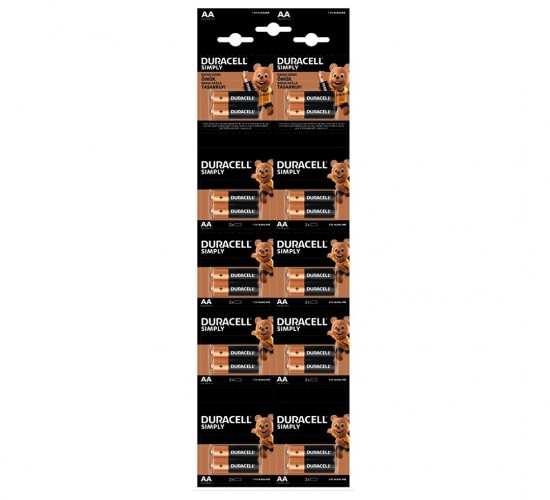 DURACELL ( AA ) KALEM PİL ALKALİN ( 20PCS )*1X10