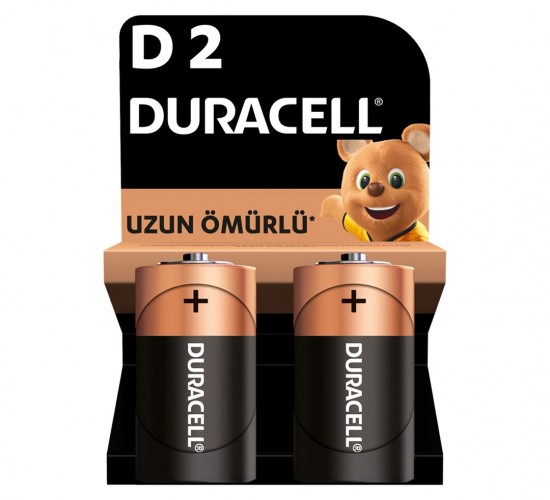 DURACELL LR20 ( D BÜYÜK ) PİL ( 2Lİ KART )*10=K