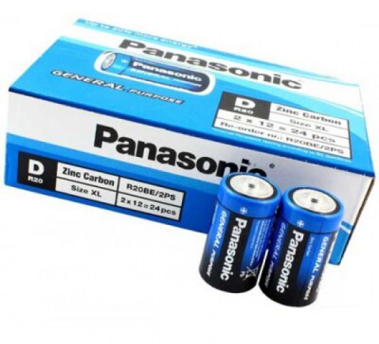 PANASONİC ( D ) ( BÜYÜK ) PİL ( 24PCS )*1X12