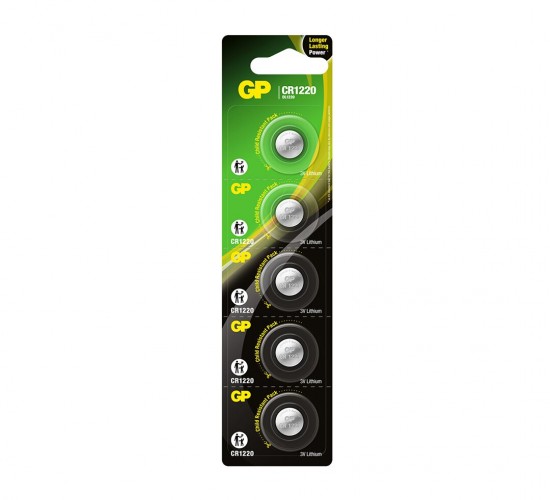 GP LITHIUM CR-1220 DL-1220 ( PARA PİL ) ( 3V ) ( 5Lİ KART )*200