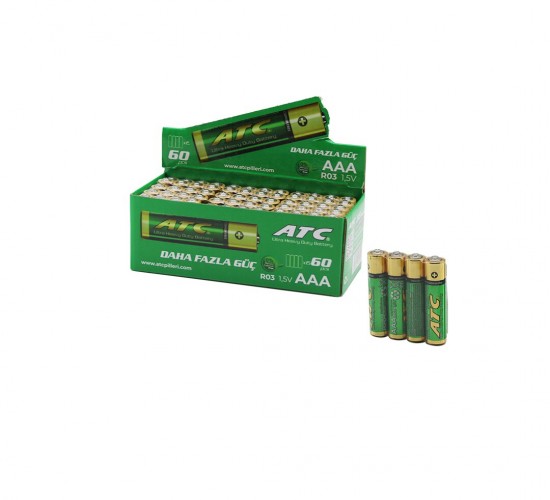 ATC R03 İNCE PİL (AAA) ( 60PCS )*1X20