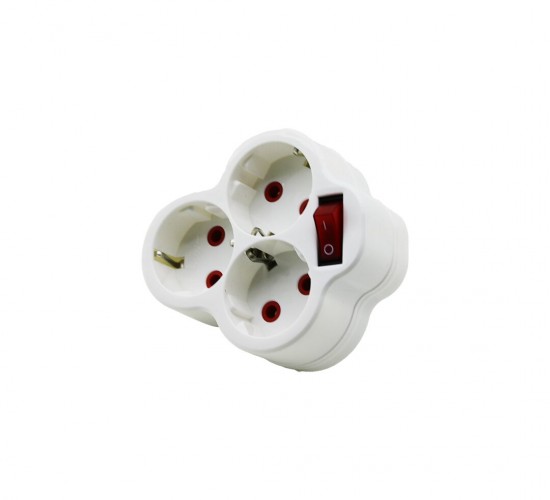 FETİH ELEKTRİK KOD-117-03-P 107-03 ( 3LÜ ) ( ANAHTARLI ) ( PAPATYA YONCA ) GOLYAT*12X10