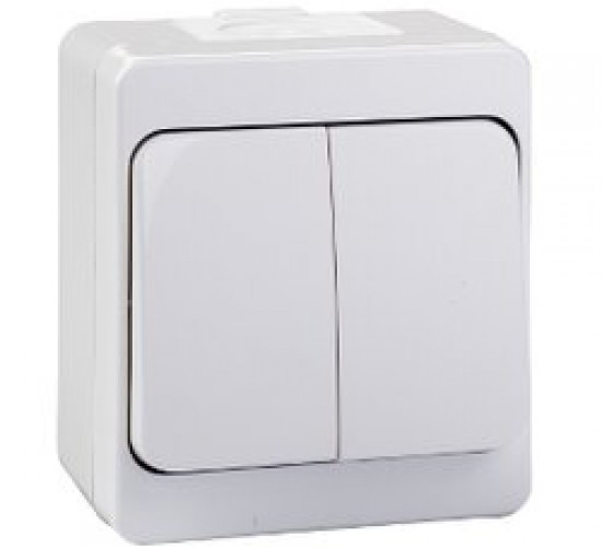 ATOM ( SIVA ÜSTÜ ) KOMİTATÖRLÜ 2Lİ ANAHTAR PRİZ*12X10