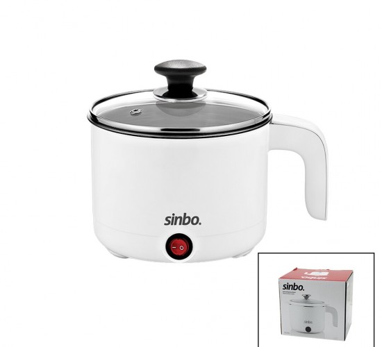 SİNBO SCO-5043 (ELEKTRİKLİ) (FONKSİYONLU) PİŞİRİCİ (ÇELİK) TENCERE (800ML) (400W) (BUHARDA PİŞİRME APARATI) (CAM KAPAK)*12