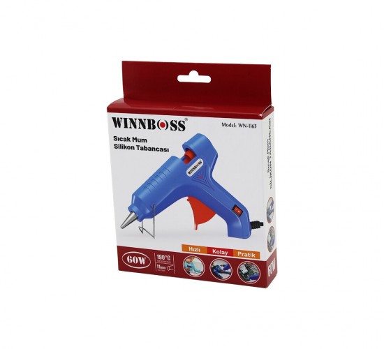 WINNBOSS WN-1163 ( 60W ) ( ANAHTARLI ) ( SICAK ) ( KALIN MUM ) SİLİKON TABANCASI ( 190℃ & 11MM )*70