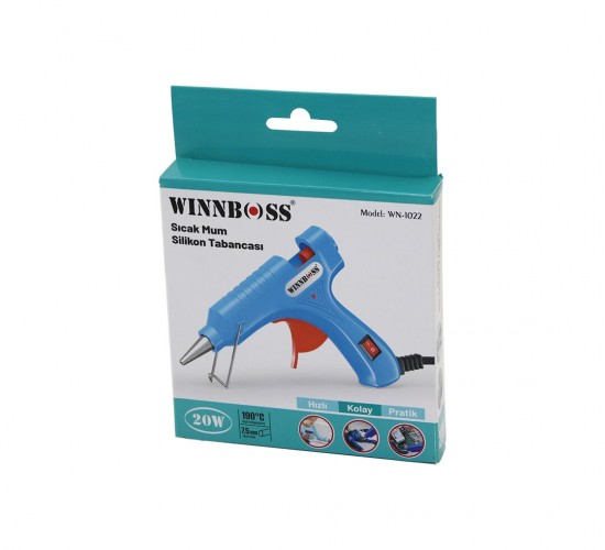 WINNBOSS WN-1022 ( 20W ) ( ANAHTARLI ) ( SICAK ) ( İNCE MUM ) SİLİKON TABANCASI*140