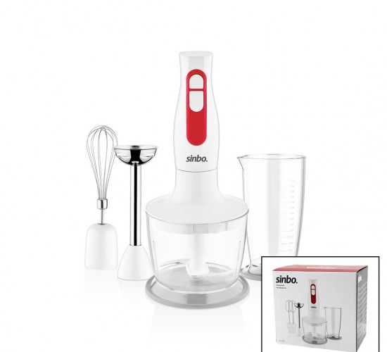 SİNBO SHB-3100S TURBO EL BLENDER SETİ (DOĞRAYICI& MİKSER& BLENDER) (2 KADEME HIZ) (600ML HAZNE & 700ML ÖLÇÜ KABI)*4
