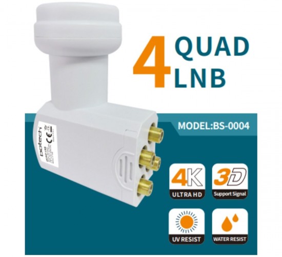 ROSE RLE-400 ( 4LÜ ) UYDU ( LNB ) UNIVERSAL QUAD ( FULL HD & 3D & 0.1DB )*100