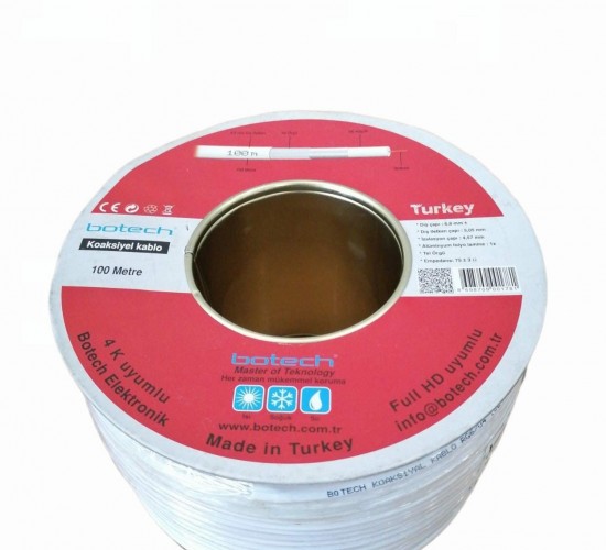 BOTECH ( 100MT ) UYDU ANTEN KABLOSU RG 6U*10