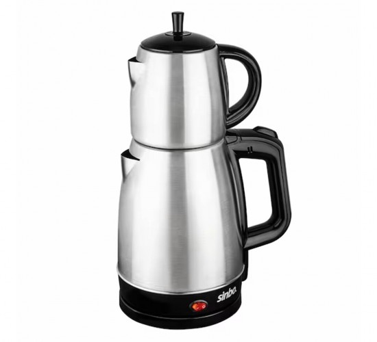 SİNBO STM-5831 ( 2İN1= ÇAYCI & KETTLE ) ( ÇELİK ) ELEKTRİKLİ ÇAY MAKİNESİ ( 1.7LT + 0.7LT ) ( ÇAY SÜZGEÇLİ ) ( 360° DÖNEBİLİR )*4