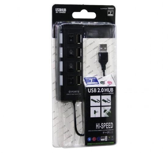 PLATOON PL-5714 USB ÇOĞALTICI ( 4 ANAHTARLI PORT ) ( USB 2.0 HUB ) ( HI-SPEED )*200