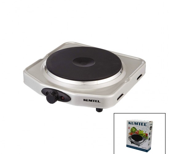 KUMTEL LX-7011 ( GÜMÜŞ ) ( TEK GÖZLÜ ) ELEKTRİKLİ OCAK (1500W) (AYARLANABİLİR TERMOSTAT) (KAYMAZ AYAK) (HIZLI ISINAN TAŞ)*4