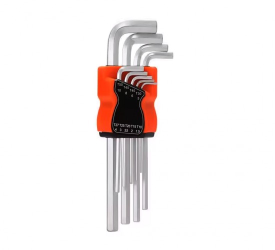 ŞAHİN TOOLS ŞHT-071 ( 9PCS ) ( KROM ) ( UZUN & DÜZ ) ALYAN ANAHTAR SETİ ( M-2 ) ( 50HRC )*60