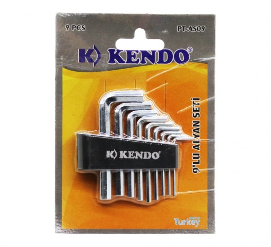 KENDO PT-AS09-902 ( 9PCS ) KISA DÜZ ALYAN VAKUMLU HOBY SET*60