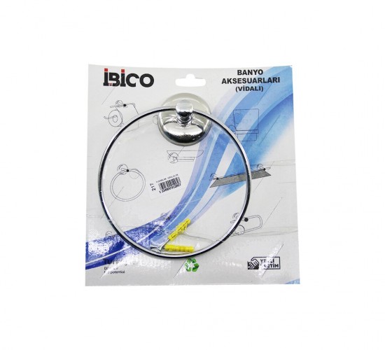 İBİCO BANYO BNY-217 ( YUVARLAK ) METAL ( HAVLULUK ) ( VİDALI MONTAJ )*50