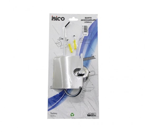 İBİCO BANYO BNY-211K ( KAPAKLI ) METAL ( SOLO KAĞIT HAVLULUK ) ( VİDALI MONTAJ )*50