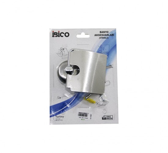 İBİCO BANYO BNY-203G ( GENİŞ KAPAKLI ) METAL ( WC KAĞITLIK ) ( VİDALI MONTAJ )*50